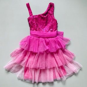 HOT PINK Belle of the Ball dress sz 7/8